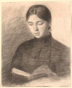 Kunstnerens søster Anna Reading av Vilhelm Hammershøi