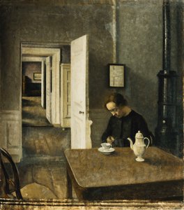 An Interiør, Strandgade 25, 1915 av Vilhelm Hammershoi