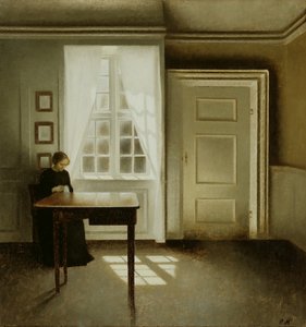 Interiør med en dame, 1901 av Vilhelm Hammershoi