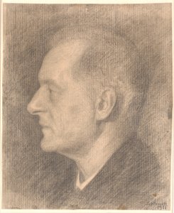 Portrett av Alfred Bramsen, profil mm. av Vilhelm Hammershøi