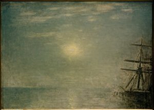 Sol over havet av Vilhelm Hammershoi