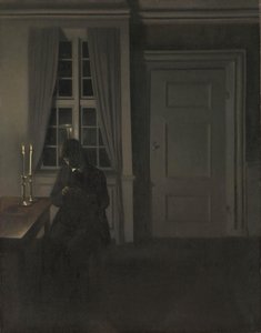 Myntsamleren, 1904 av Vilhelm Hammershoi