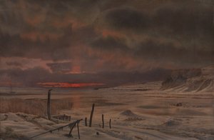 En vinteraften ved en dansk fjord av Vilhelm Kyhn