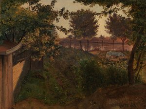 Bak kunstnerens hage på Farimagsvej nær St. Jørgens Sø av Vilhelm Kyhn