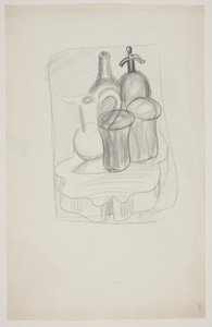 Studie for å sette opp med flaske og sifon, kalt "fylleri" av Vilhelm Lundstrøm