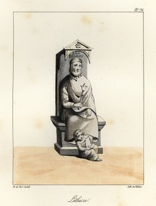 Statue av Lothar I, Lothar I, karolingisk keiser, konge av Italia og Midt-Francia, 795-855 av Villain Villain