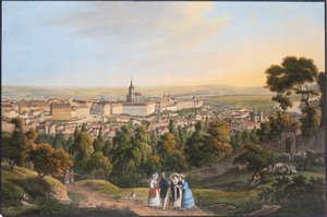 Praha slottsdistrikt Hradcany, ca. 1830.
