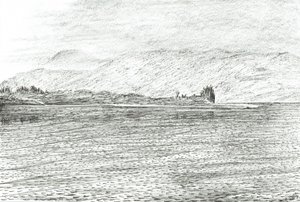 Duart-slottet fra en ferge, 2007 av Vincent Alexander Booth