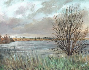 Fannyside Loch, 2009, (akryl på lerretstavle) av Vincent Alexander Booth