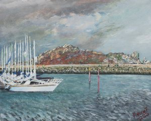 Howth, Irland, 2001, (akryl på lerretstavle) av Vincent Alexander Booth