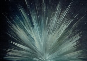 Impact on Miranda, 2016, (akryl på lerretstavle) av Vincent Alexander Booth
