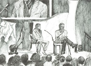 Intervju med Johnny Walker; 2007; (blekk på papir) av Vincent Alexander Booth