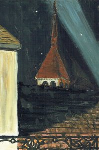 Laignes Frankrike takutsikt om natten, 2006 av Vincent Alexander Booth