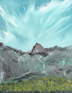 Lakeland Hills, 2010, (akryl på lerretstavle) av Vincent Alexander Booth