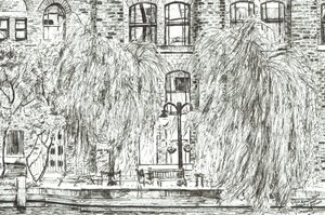 Pitcher and Piano Manchester, 2005, (blekk på papir) av Vincent Alexander Booth