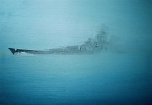 Scharnhorst i morgentåke Channel Dash 1942, 2014