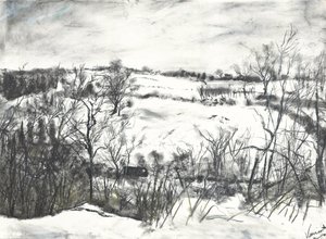 Snø over land ved Osmotherley av Vincent Alexander Booth