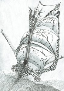 Storm Creators Sibuyan Sea, 2017, (blekk på papir) av Vincent Alexander Booth