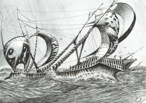 Stormskapere Tyrrenhavet, 2018 av Vincent Alexander Booth
