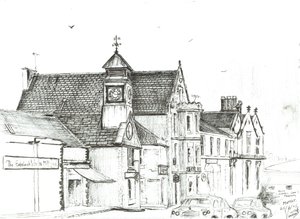Stjernehotellet, Moffat. 2005, (blekk på papir) av Vincent Alexander Booth