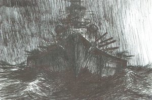 Tirpitz i tungt vær 1942, 2004 av Vincent Alexander Booth