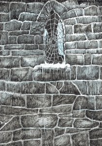 side 11, The Castle in the Forest of Findhorn, 2006, (blekk på papir) av Vincent Alexander Booth