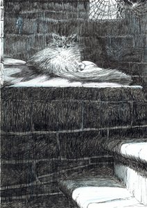 side 21, The Castle in the Forest of Findhorn, 2006, (blekk på papir) av Vincent Alexander Booth