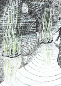 side 29, The Castle in the Forest of Findhorn, 2006, (blekk på papir) av Vincent Alexander Booth