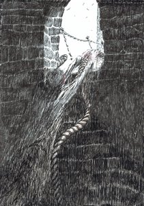 side 33, The Castle in the Forest of Findhorn, 2006, (blekk på papir) av Vincent Alexander Booth