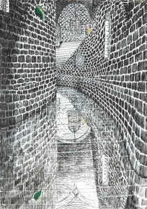 side 35, The Castle in the Forest of Findhorn, 2006, (blekk på papir) av Vincent Alexander Booth