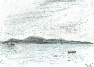 utsikt over vannet fra Jura, 2005 av Vincent Alexander Booth