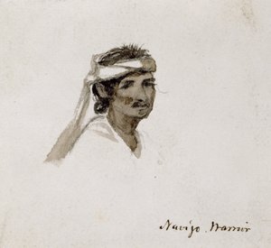 Navajo Warrior, 1869–1871 (akvarell)