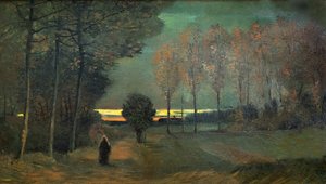 Høstlandskap om kvelden, 1884. av Vincent van Gogh