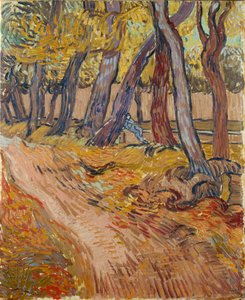 Sti i hagen ved asylet i Saint-Rémy, 1889. av Vincent van Gogh