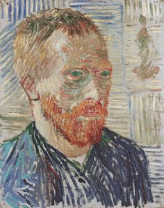 Selvportrett med japansk trykk, 1887. av Vincent van Gogh