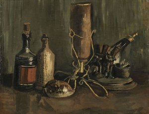 Stilleben med flasker og skall, 1884. av Vincent van Gogh