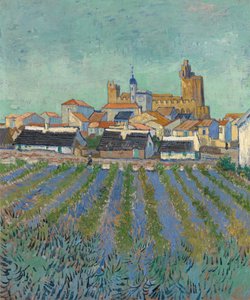 Utsikt over Saintes-Maries-de-la-Mer, 1888. av Vincent van Gogh