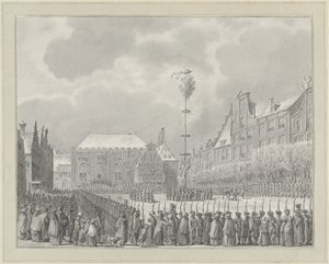 Avskaffelse av Stadtholdership på Grote Markt i Haarlem, 1795