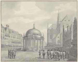 Innleggelsen av regjeringsbestemmelsene på Grote Markt i Haarlem, 5. september 1787