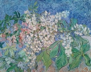 Blomstrende kastanjegrener. 1890 av Vincent van Gogh