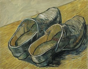 Et par tresko i skinn. 1889 av Vincent van Gogh