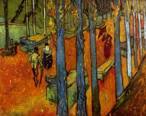 Fallende blader (Les Alyscamps) av Vincent van Gogh