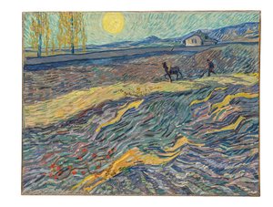 Bonde på et felt, 1889 av Vincent van Gogh