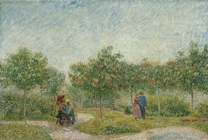 Hage i Montmartre med elskende av Vincent van Gogh