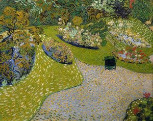 Hage i Auvers. 1890 av Vincent van Gogh