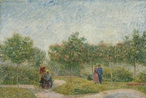 Hage med par: Square Saint-Pierre. 1887 av Vincent van Gogh