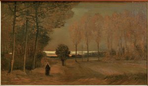 Høstlandskap om kvelden av Vincent van Gogh