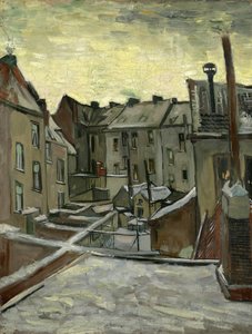 Hus sett fra baksiden, Antwerpen par Gogh, Vincent, van (1853-1890). Olje på lerret, størrelse: 43,7x33,7 av Vincent van Gogh
