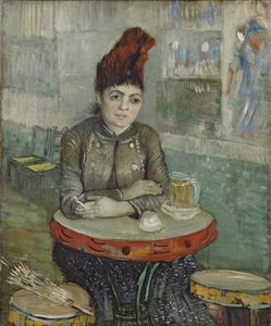 I kafeen: Agostina Segatori i Le tambourin av Vincent van Gogh