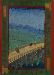 Japonaiserie: The Bridge in the Rain (etter Hiroshige), Paris av Vincent van Gogh
